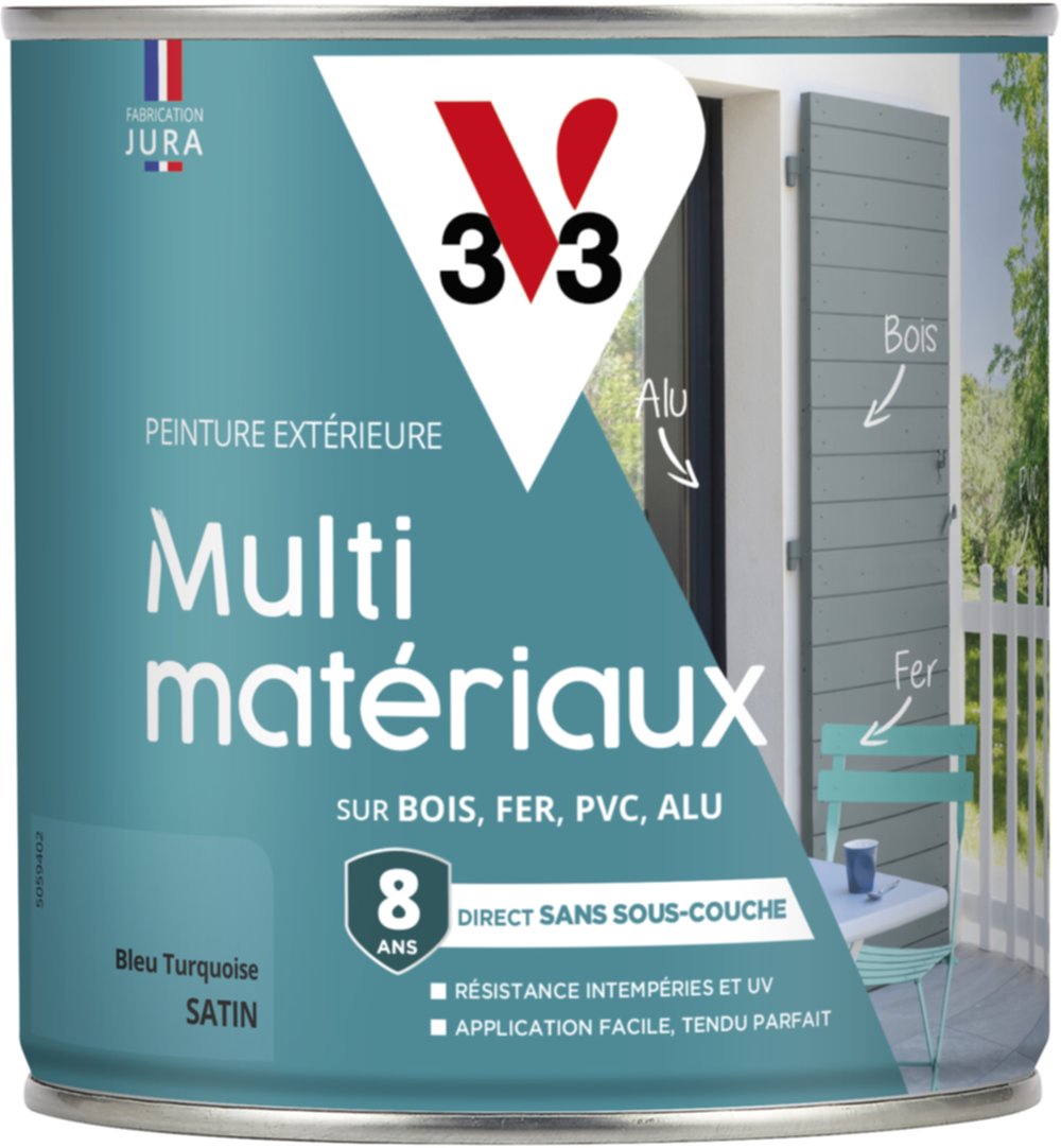 Peinture Direct Protect 0,5L bleu turquoise - V33