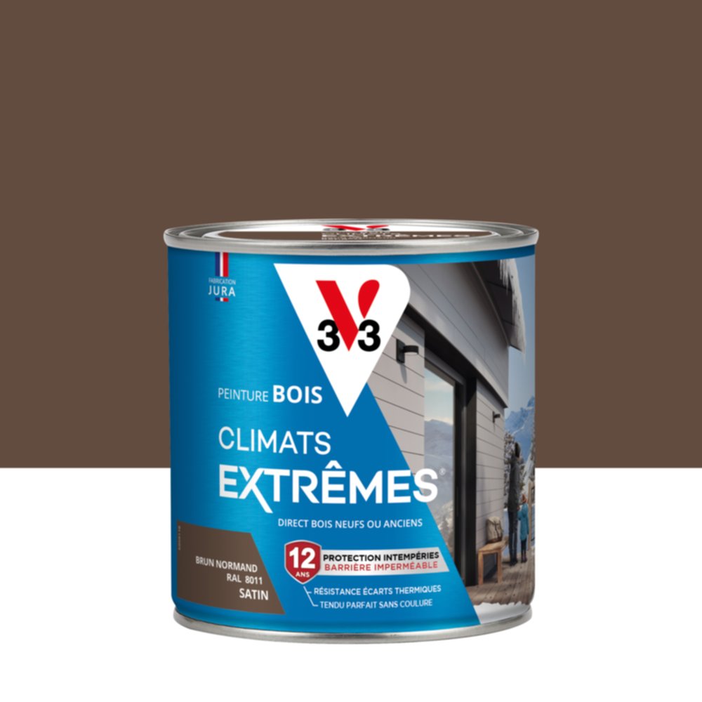 Peinture bois satin brun nor 0l5