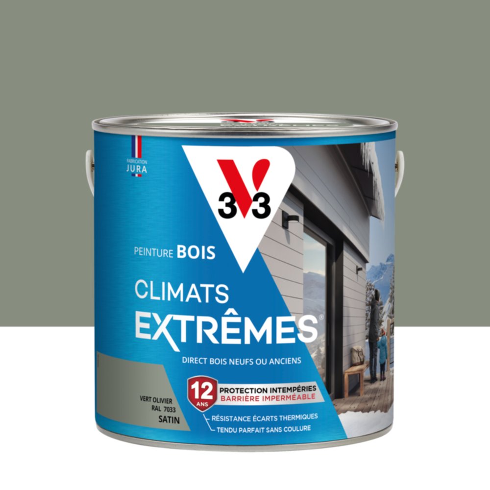 Peinture bois satin olivier 2l