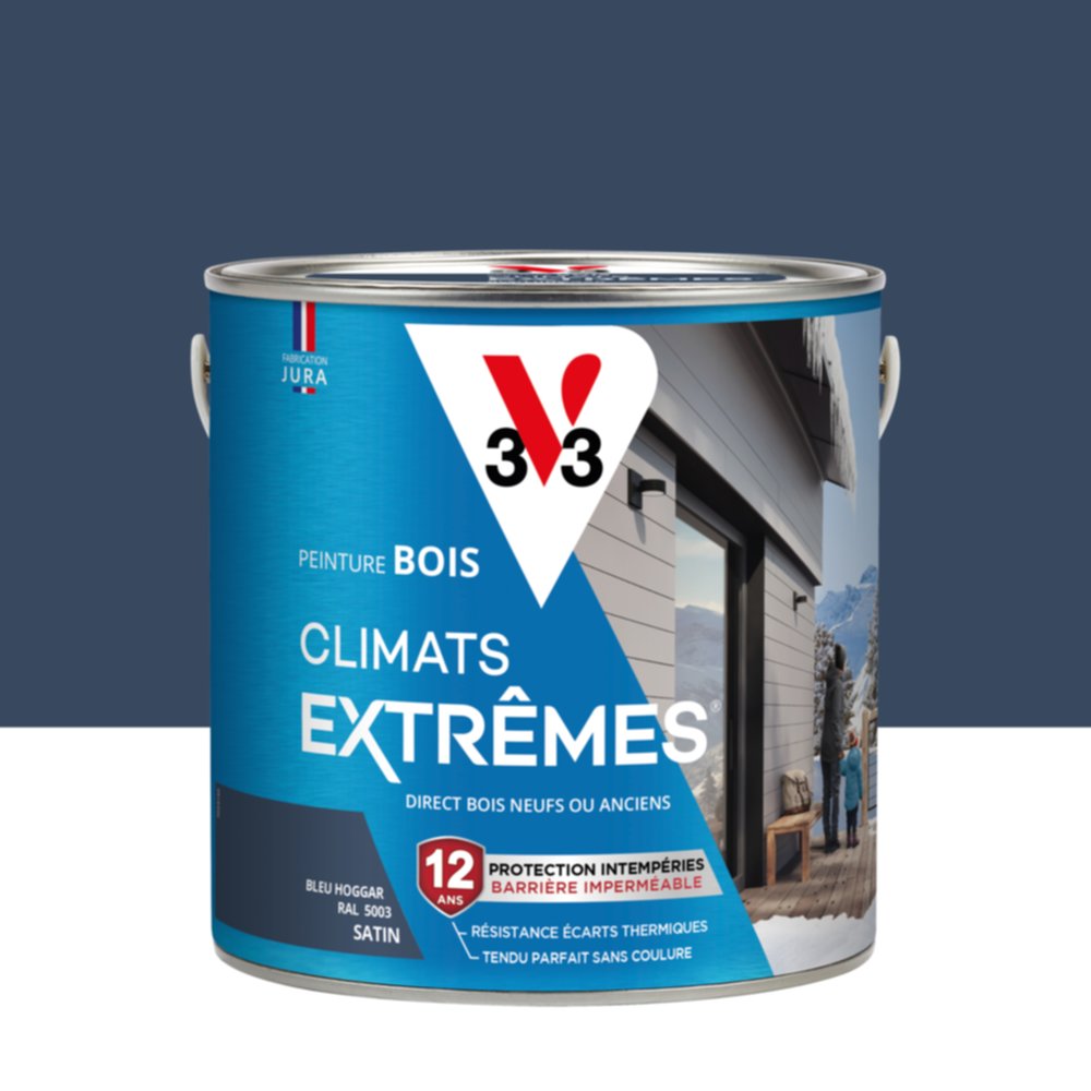 Peinture bois satin bleu hog 2l