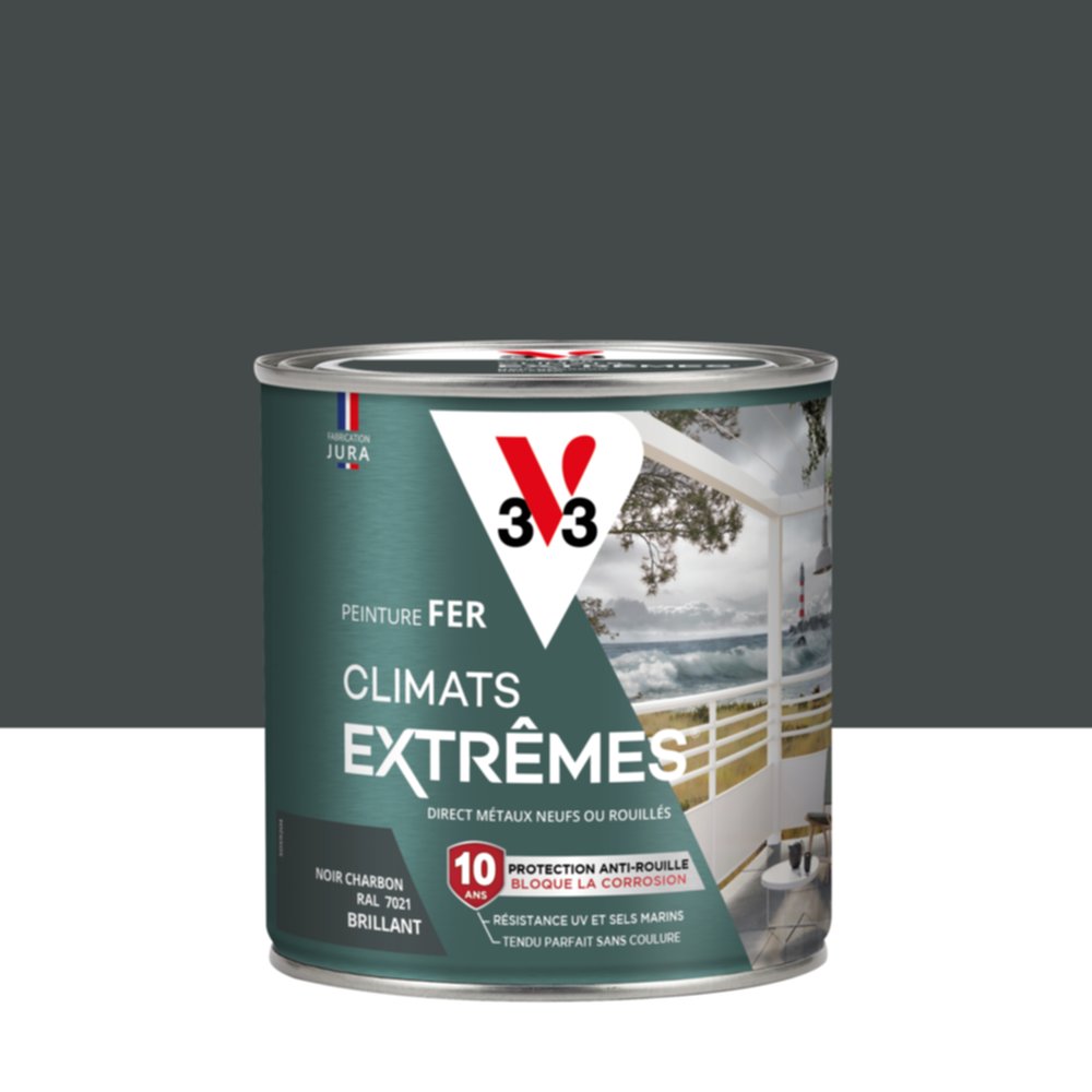 Peinture fer climats extrêmes brillant noir cha 0l5