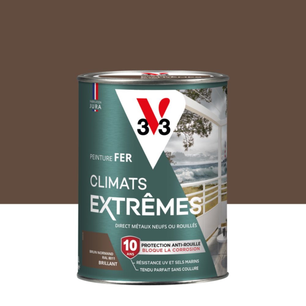 Peinture fer climats extrêmes brillant brun nor 1.5l