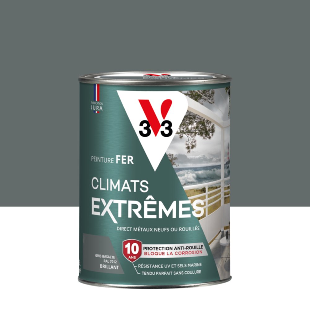 Peinture fer climats extrêmes brillant gris basal 1.5l