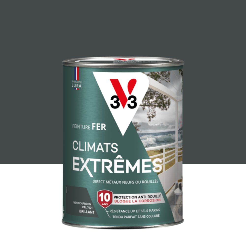 Peinture fer climats extrêmes brillantbi noir cha 1.5l