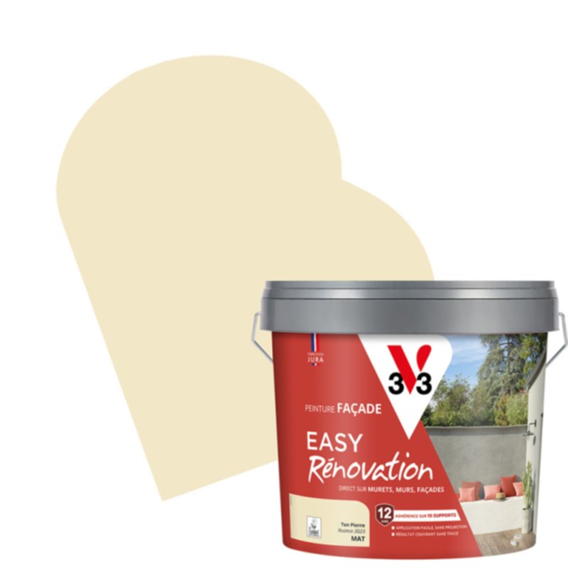 Peinture façade Easy Rénovation 10L Ton pierre - V33