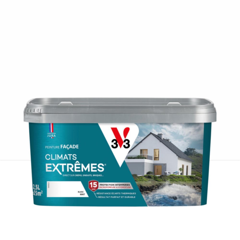 Peinture extérieure Façade Climats Extrêmes blanc 2,5L - V33