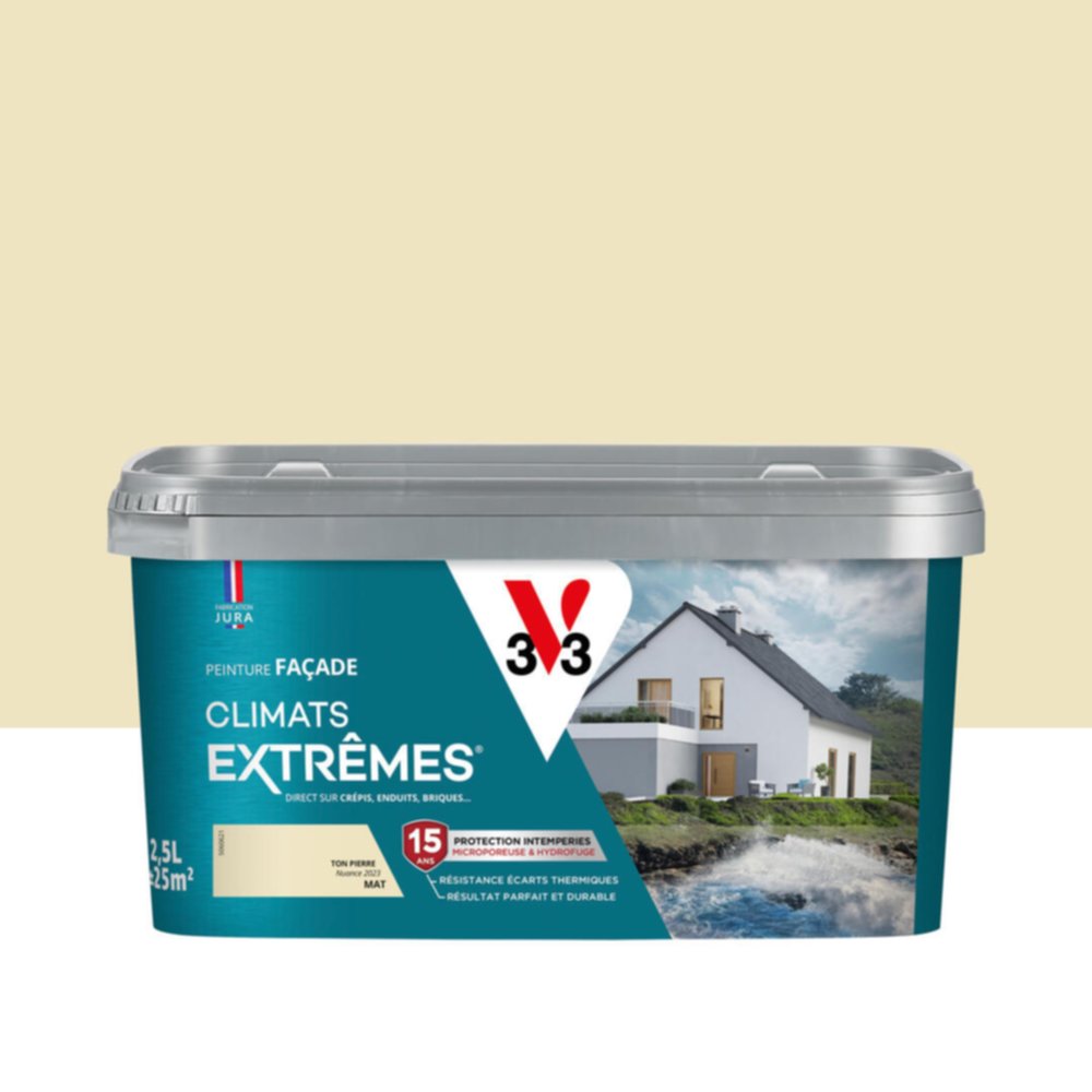 Peinture extérieure Façade Climats Extrêmes ton pierre 2,5L - V33