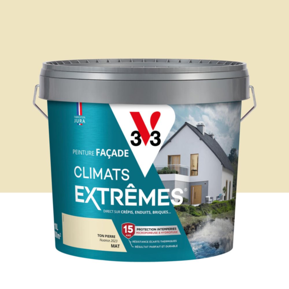 Peinture extérieure Façade Climats Extrêmes ton pierre 10L - V33