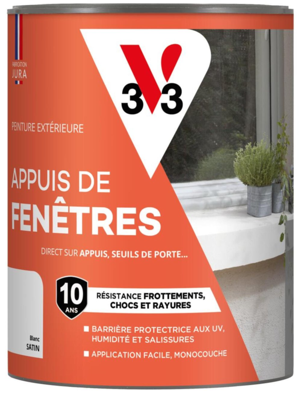 Peinture extérieure Appui de fenêtre blanc 1L - V33