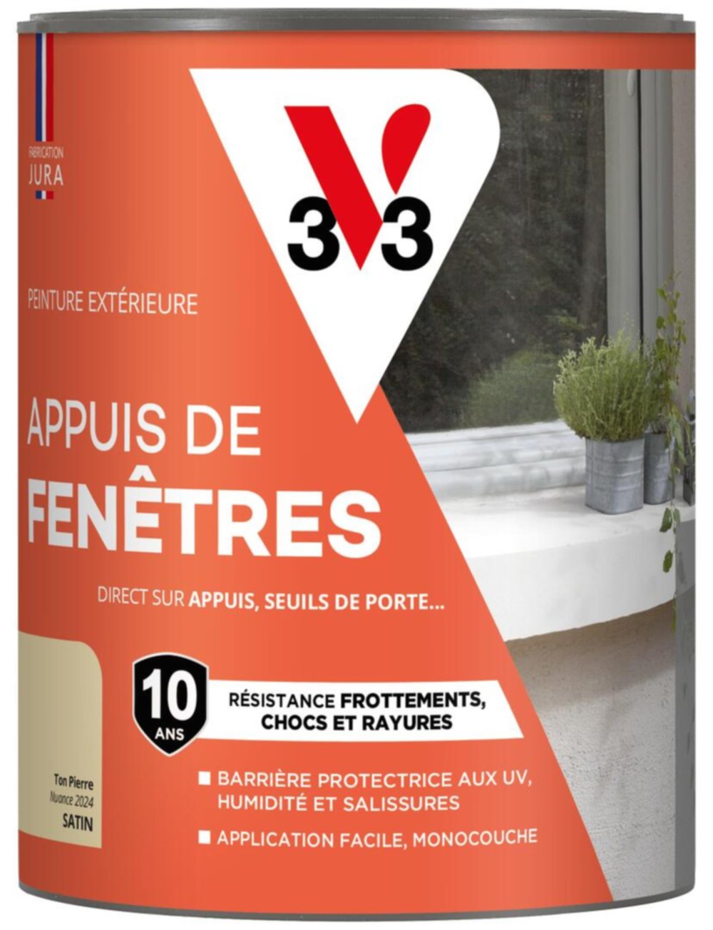 Peinture extérieure Appui de fenêtre ton pierre 1L - V33