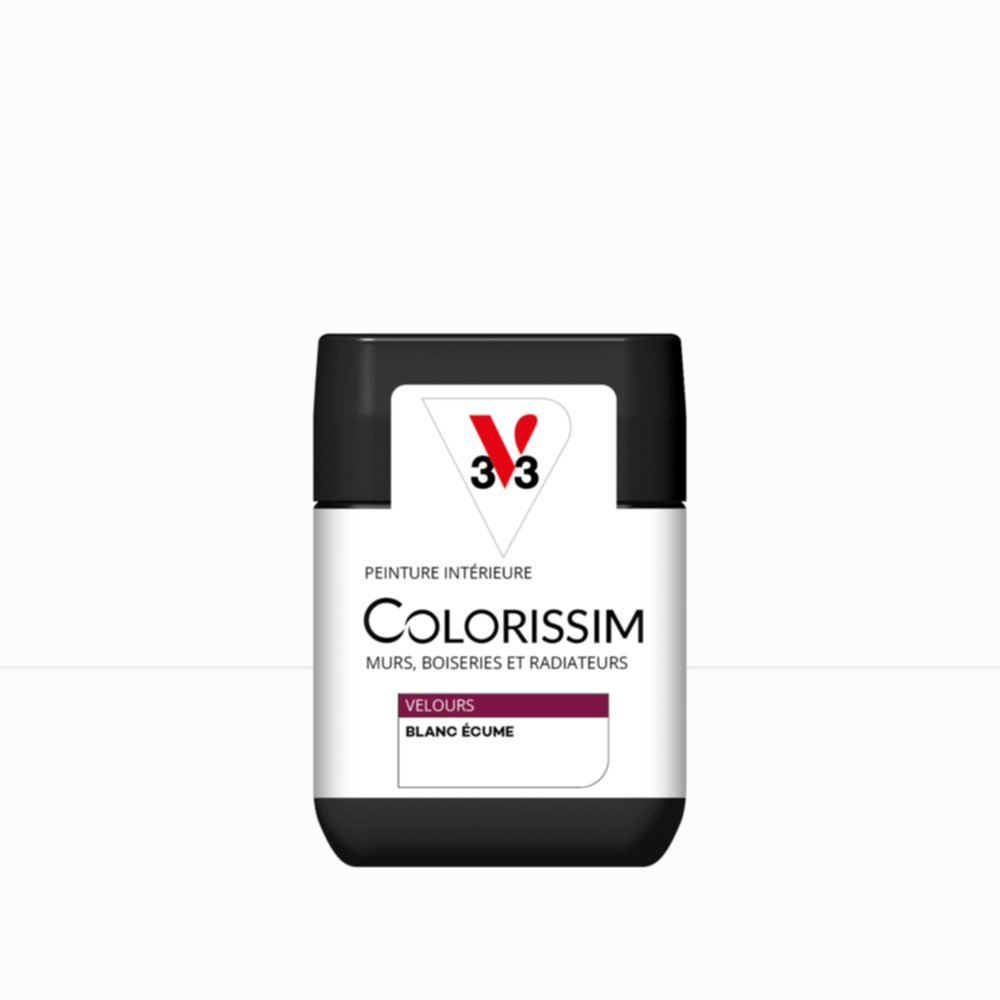 Peinture Intérieure Blanc Écume Velours 75ml Colorissim® - V33