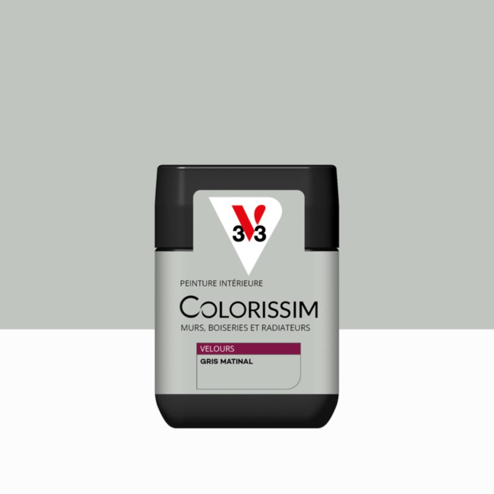 Peinture Intérieure Gris Matinal Velours 75ml Colorissim® - V33