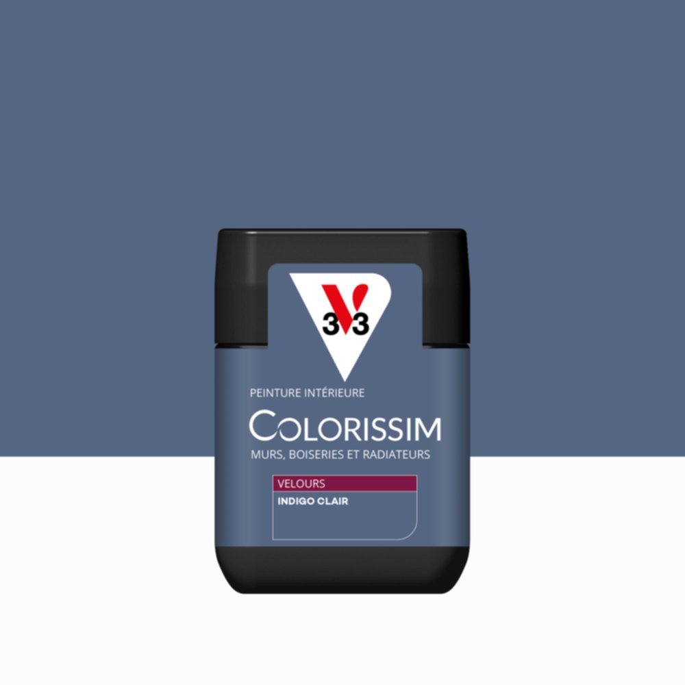 Peinture Intérieure Indigo Clair Velours 75ml Colorissim® - V33