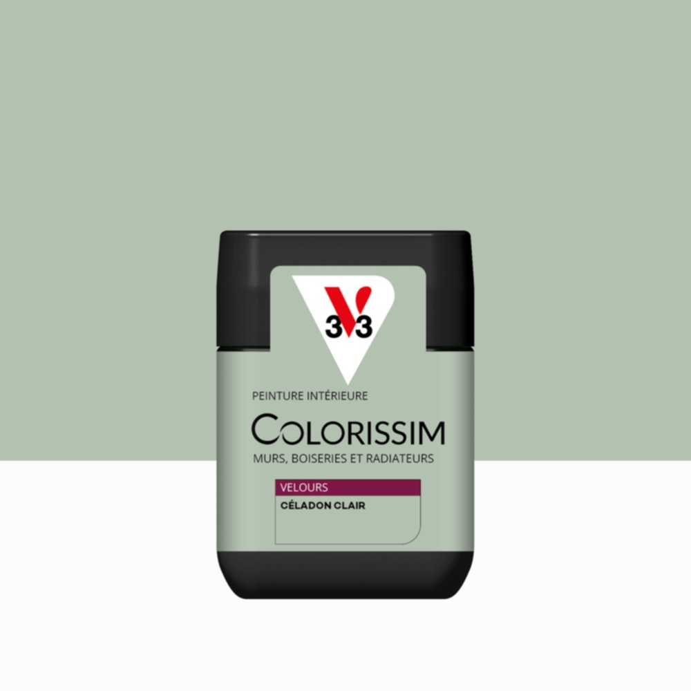 Peinture Intérieure Céladon Clair Velours 75ml Colorissim® - V33