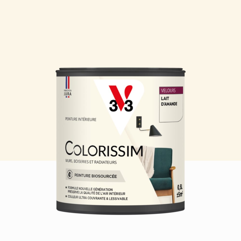 Peinture Intérieure Lait d'Amande Velours 0,5L Colorissim® - V33