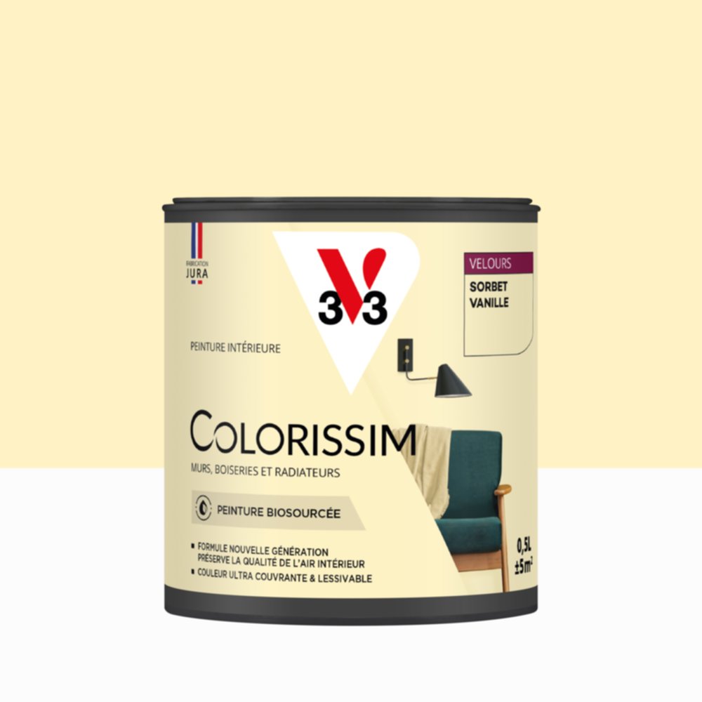 Peinture Intérieure Sorbet Vanille Velours 0,5L Colorissim® - V33