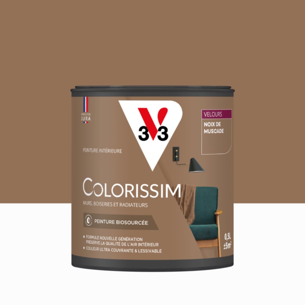 Peinture Intérieure Noix de Muscade Velours 0,5L Colorissim® - V33