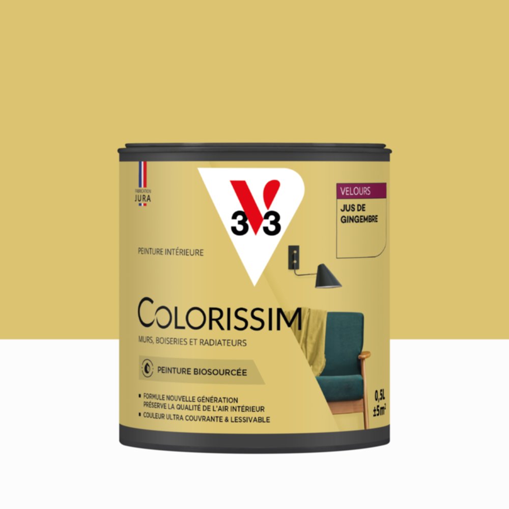 Peinture Intérieure Jus de Gingembre Velours 0,5L Colorissim® - V33