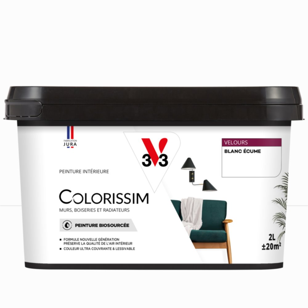 Peinture Intérieure Blanc d'ÉcumeVelours 2,5L Colorissim® - V33