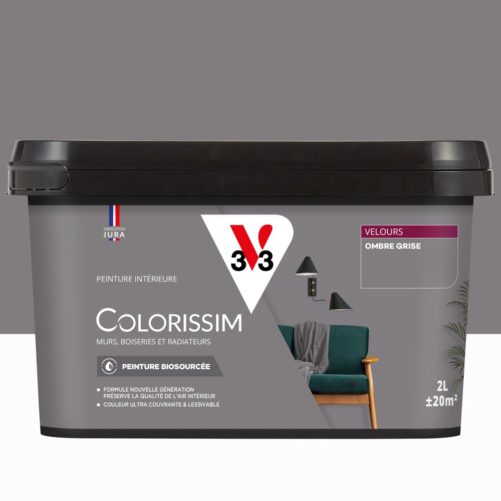 Peinture Intérieure Ombre Grise Velours 2,5L Colorissim® - V33