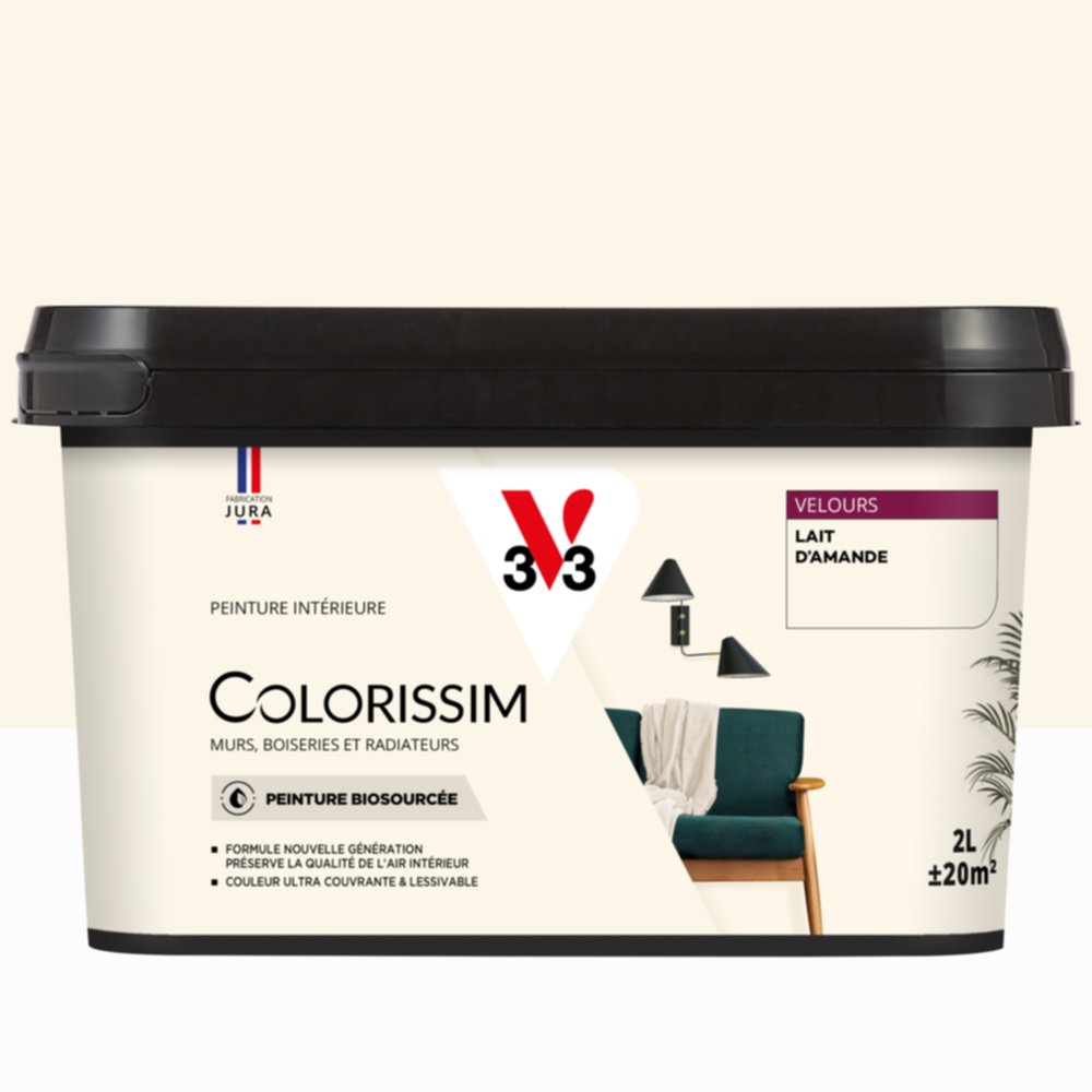 Peinture Intérieure Lait d'Amande Velours 2,5L Colorissim® - V33