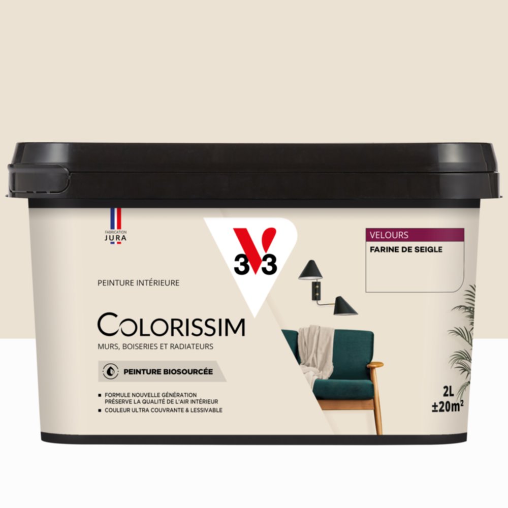 Peinture Intérieure Farine de Seigle Velours 2,5L Colorissim® - V33