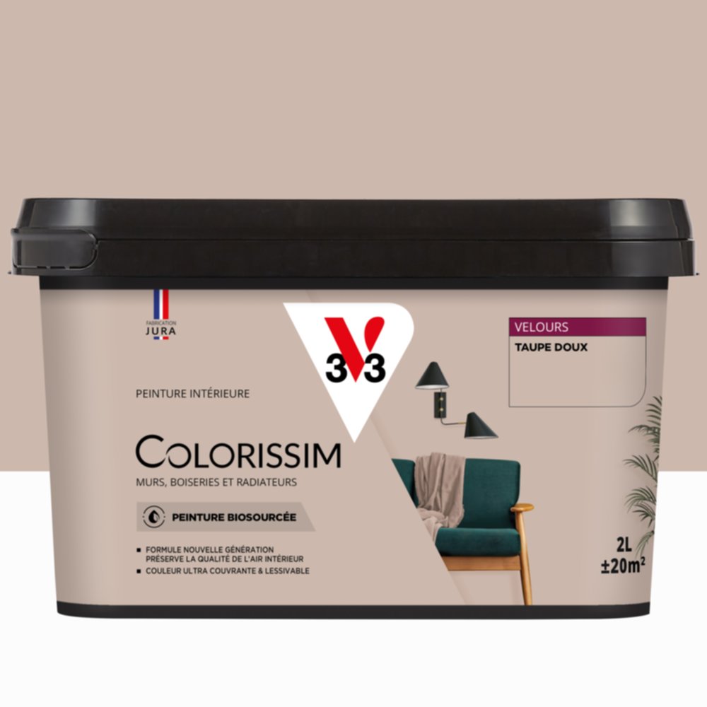 Peinture Intérieure Taupe Doux Velours 2,5L Colorissim® - V33