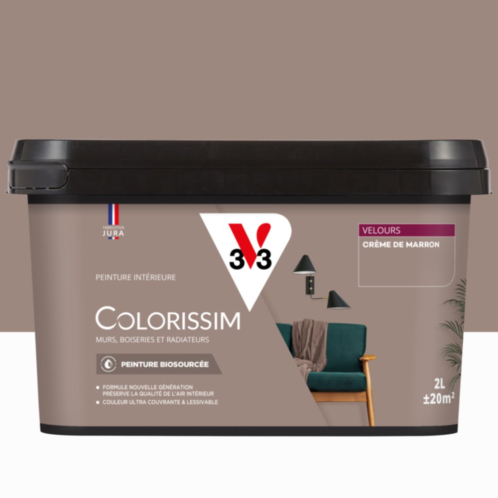 Peinture Intérieure Crème de Marron Velours 2,5L Colorissim® - V33