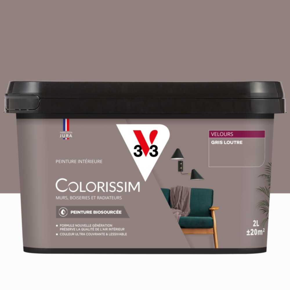 Peinture Intérieure Gris Loutre Velours 2,5L Colorissim® - V33