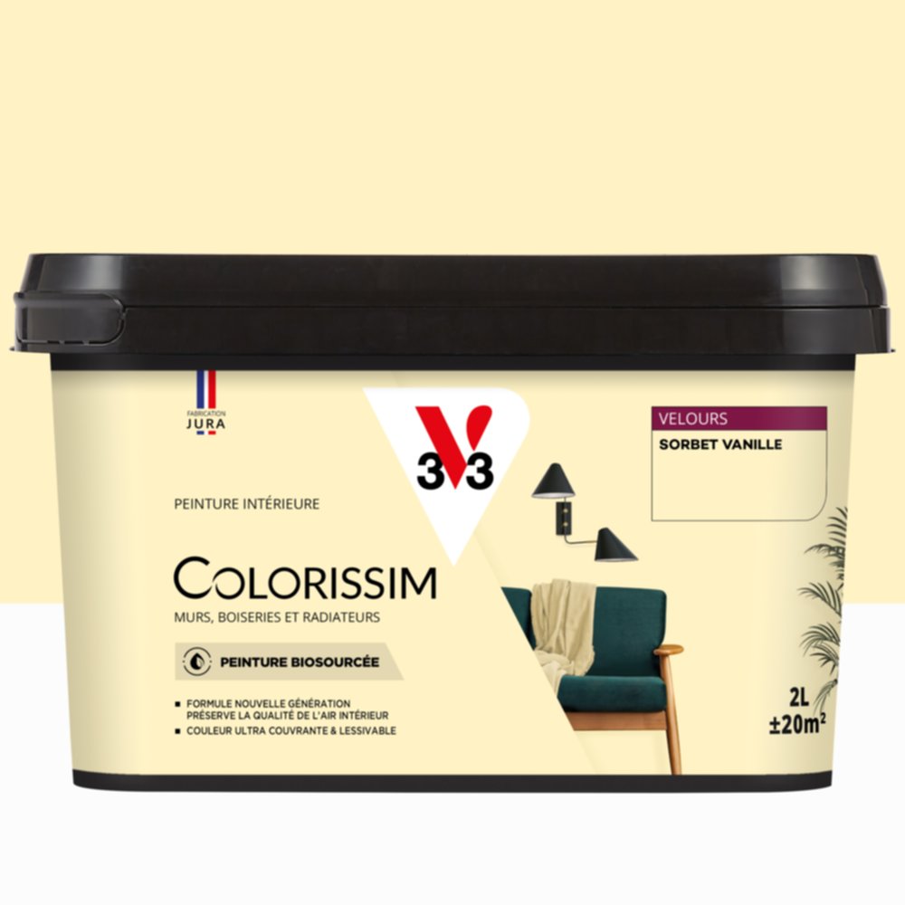 Peinture Intérieure Sorbet Vanille Velours 2,5L Colorissim® - V33