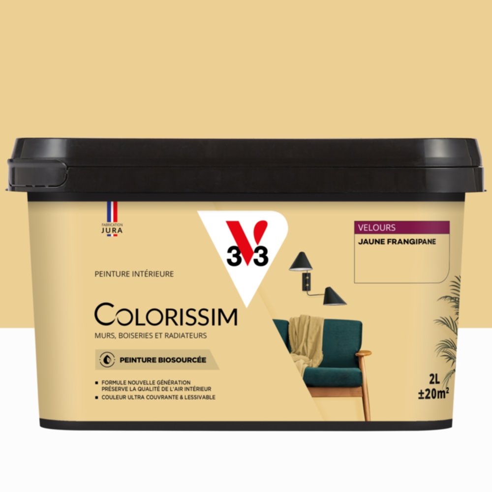 Peinture Intérieure Jaune Frangipane Velours 2,5L Colorissim® - V33