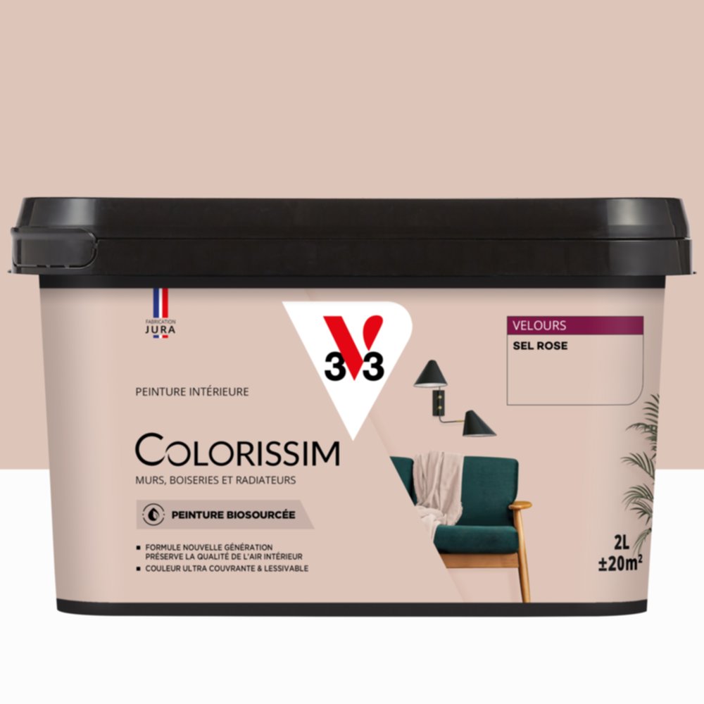 Peinture Intérieure Sel Rose Velours 2,5L Colorissim® - V33