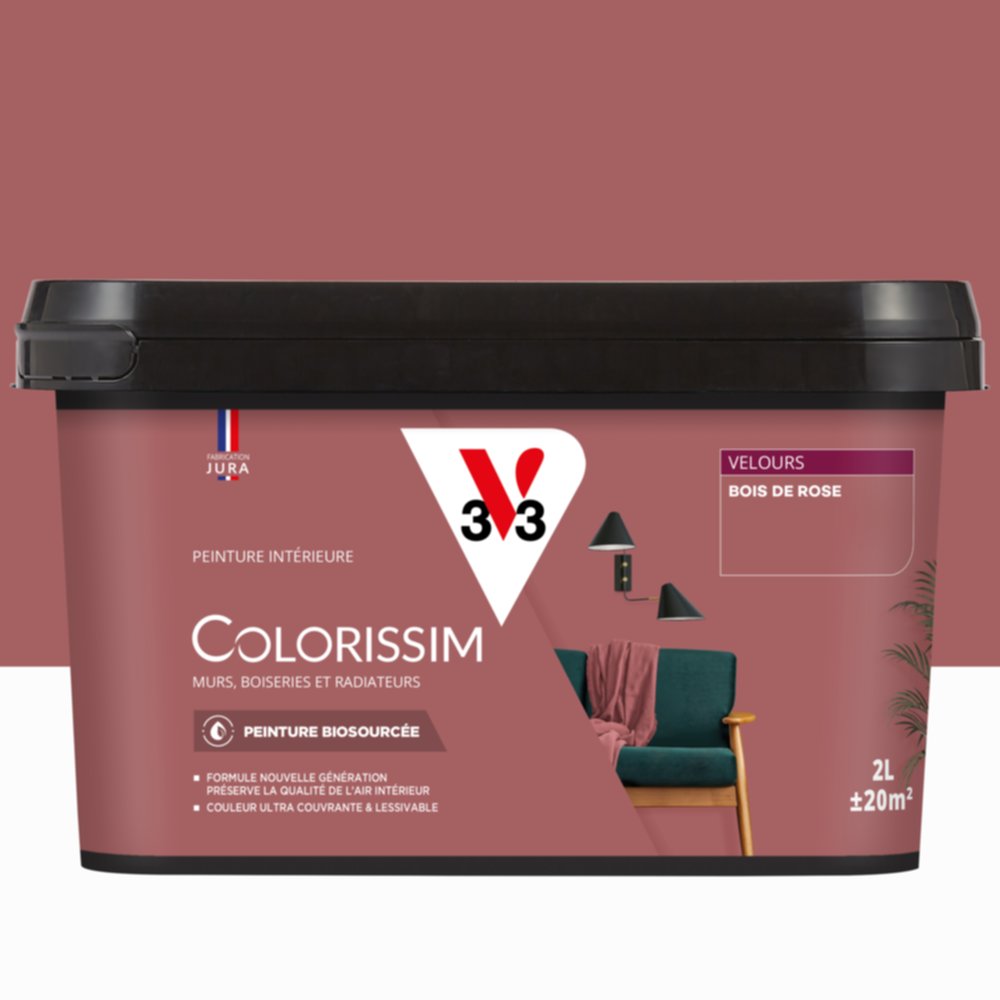 Peinture Intérieure Bois de Rose Velours 2,5L Colorissim® - V33