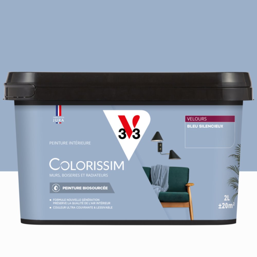 Peinture Intérieure Bleu Silencieux Velours 2,5L Colorissim® - V33