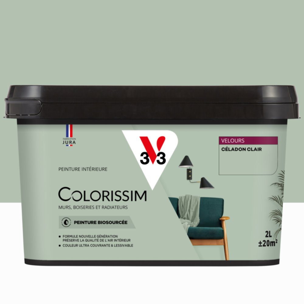 Peinture Intérieure Céladon Clair Velours 2,5L Colorissim® - V33