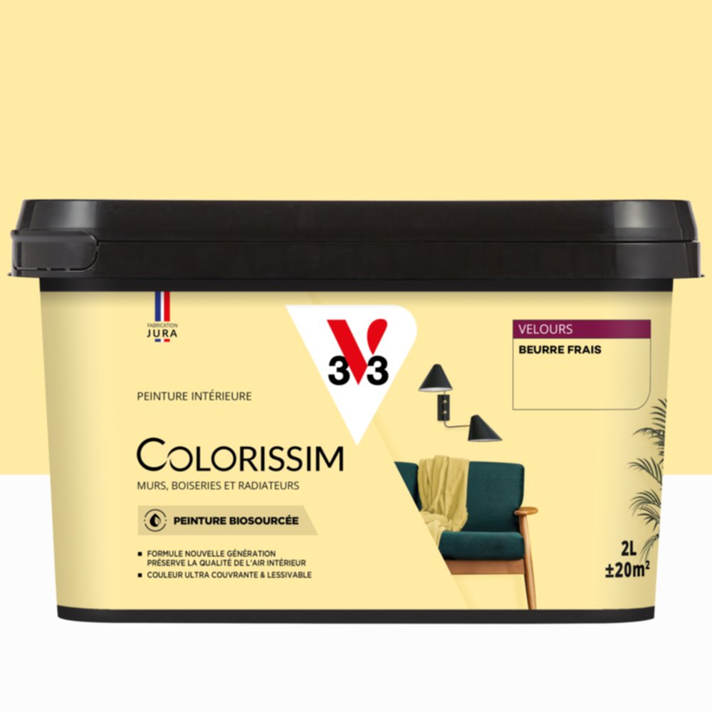 Peinture Intérieure Beurre Frais Velours 2,5L Colorissim® - V33