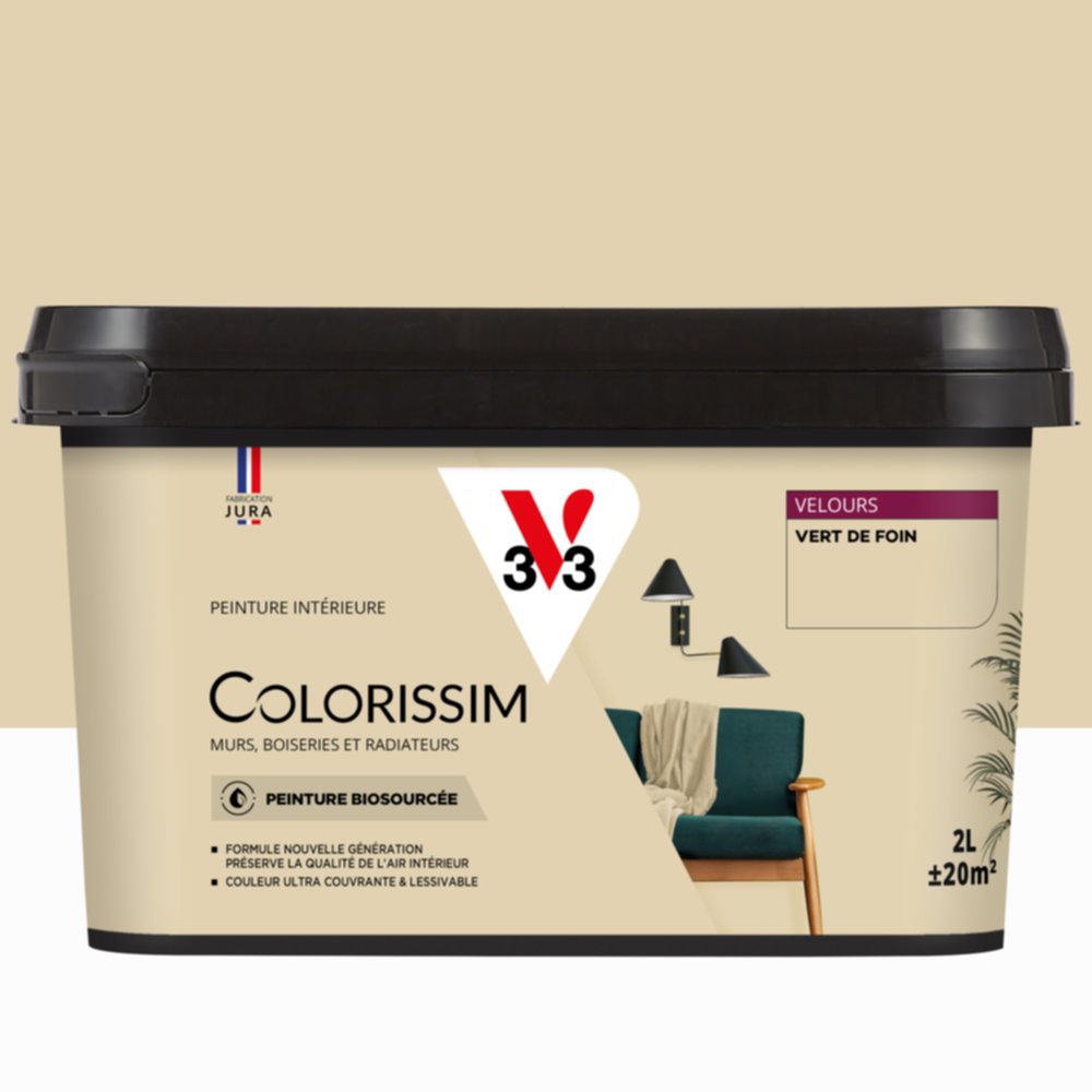 Peinture Intérieure Vert de Foin Velours 2,5L Colorissim® - V33