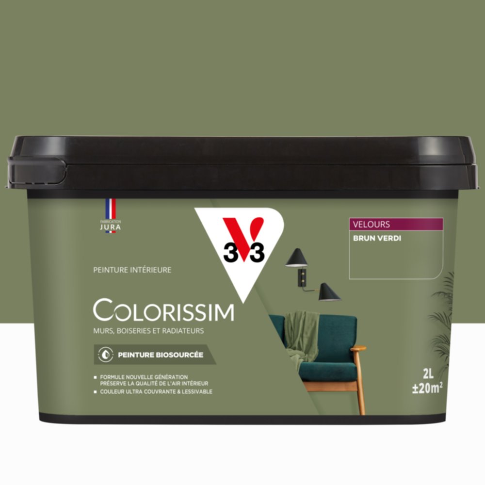 Peinture Intérieure Brun Verdi Velours 2,5L Colorissim® - V33