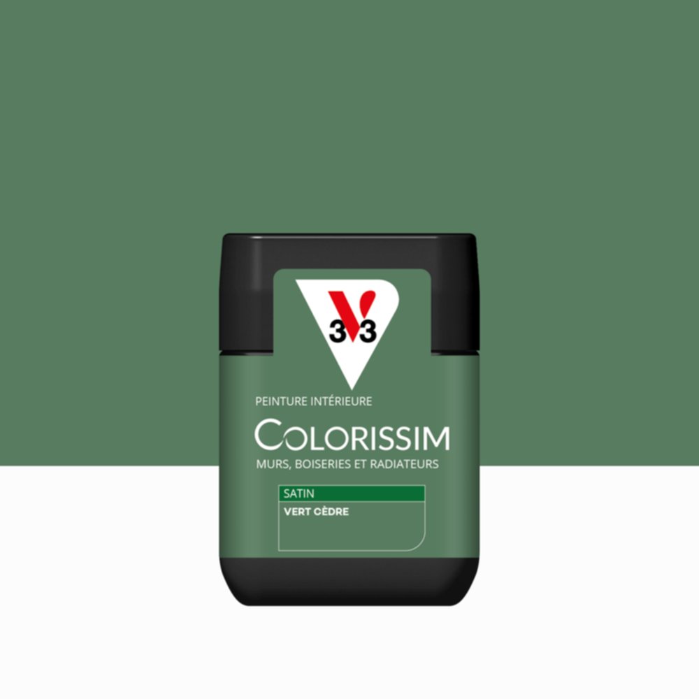 Peinture intérieure Colorissim® Vert Cèdre Satiné 75ml - V33