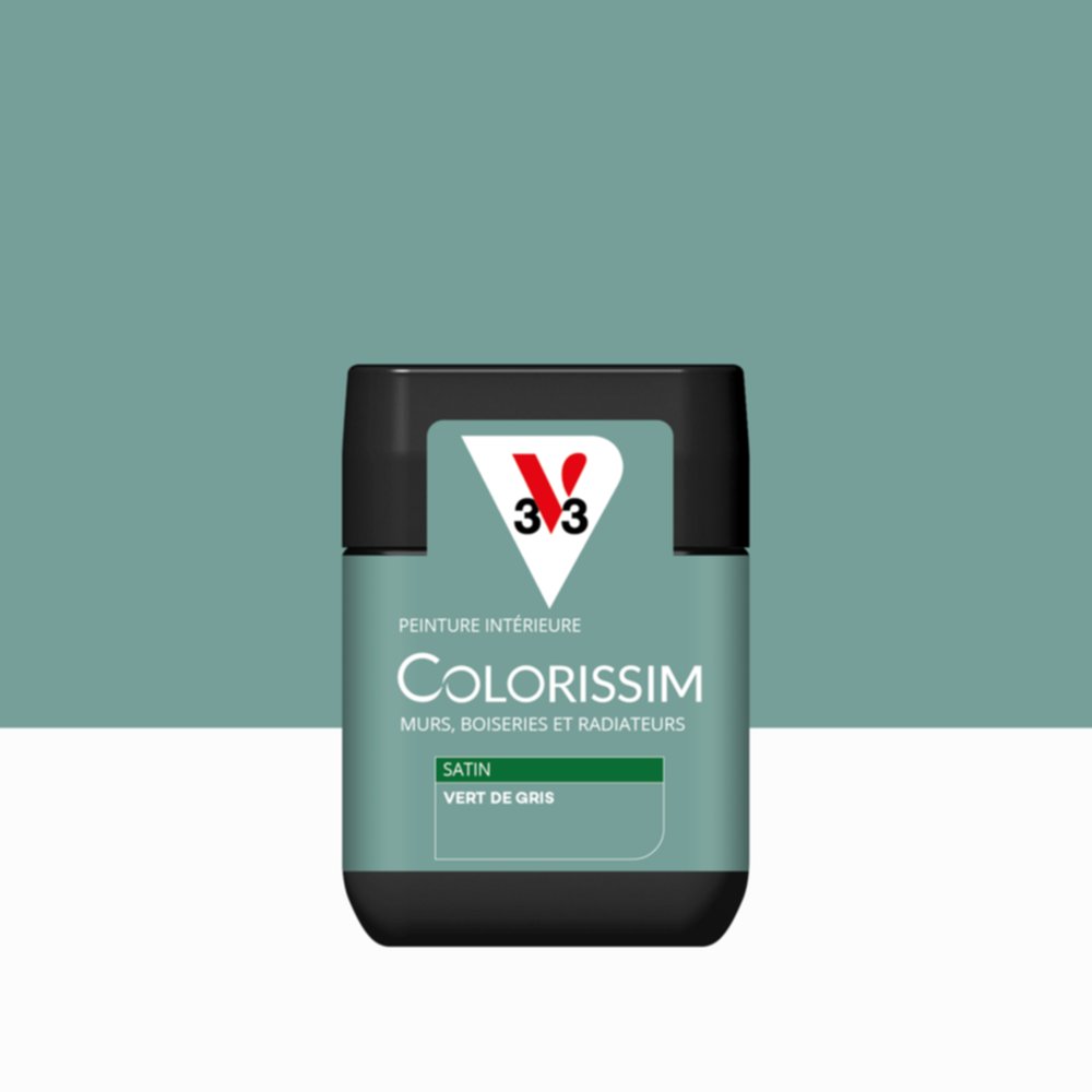 Peinture intérieure Colorissim® Vert de Gris Satiné 75ml - V33