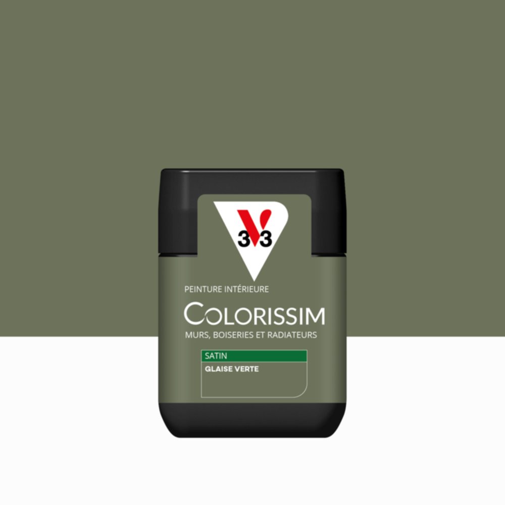 Peinture intérieure Colorissim® Glaise Verte Satiné 75ml - V33