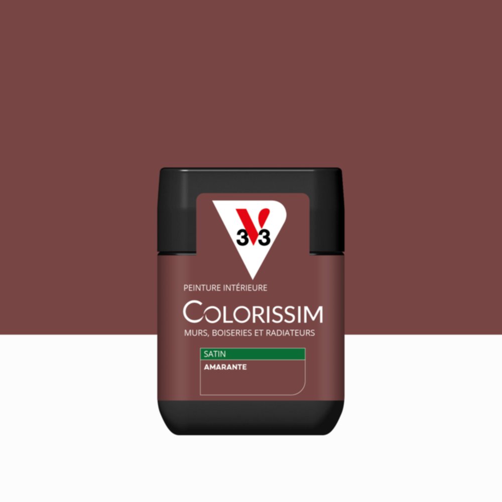 Peinture intérieure Colorissim® Amarante Satiné 75ml - V33