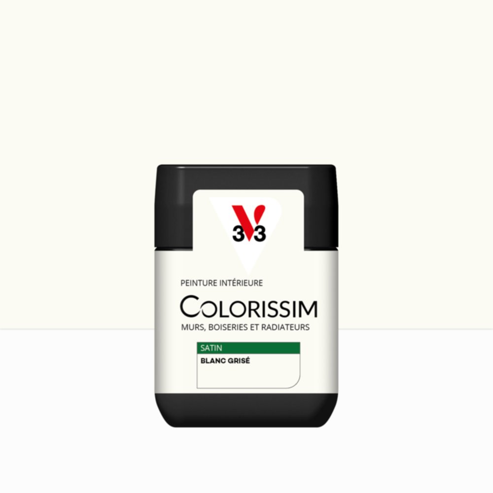 Peinture intérieure Colorissim® Blanc Grisé Satiné 75ml - V33