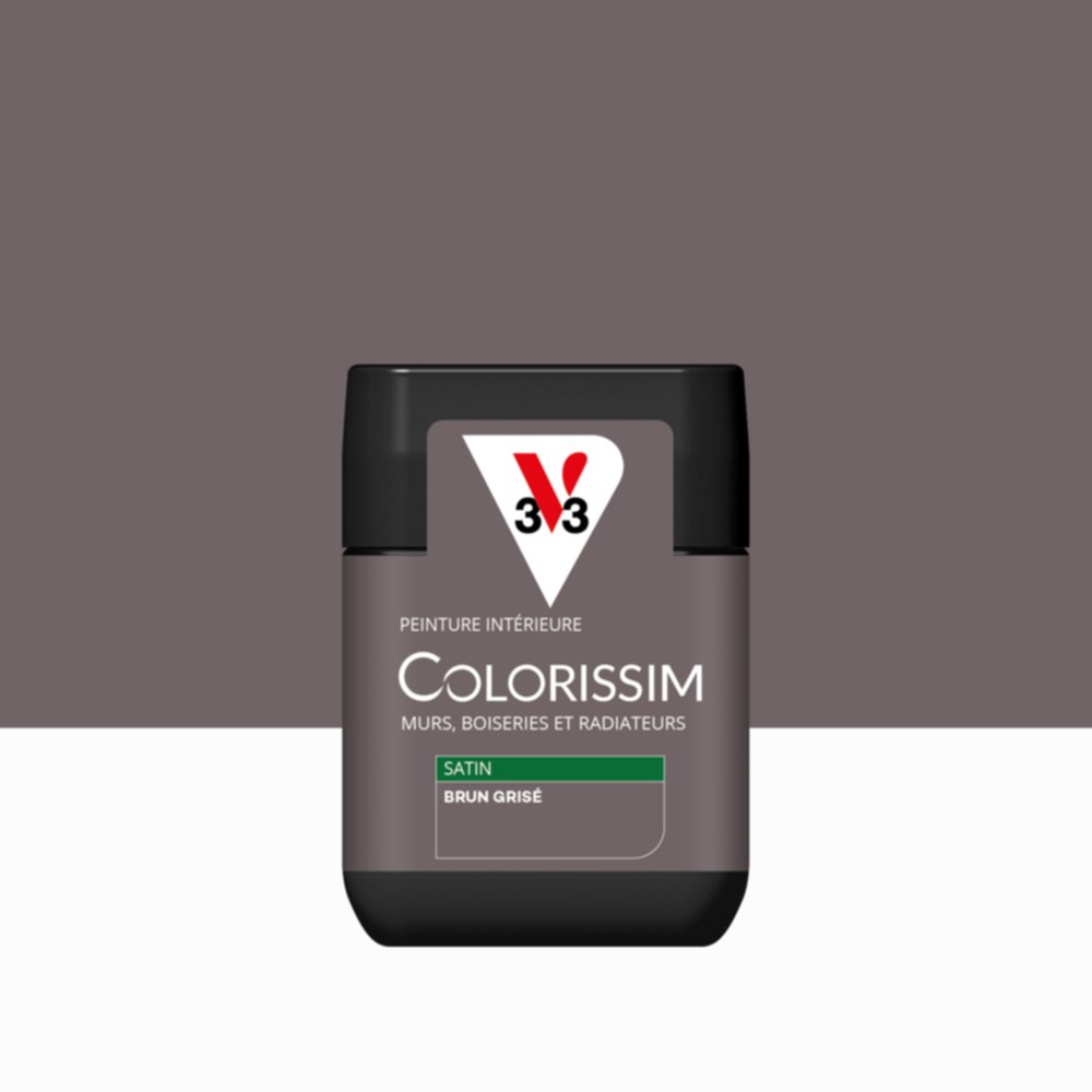 Peinture intérieure Colorissim® Brun Grisé Satiné 75ml - V33