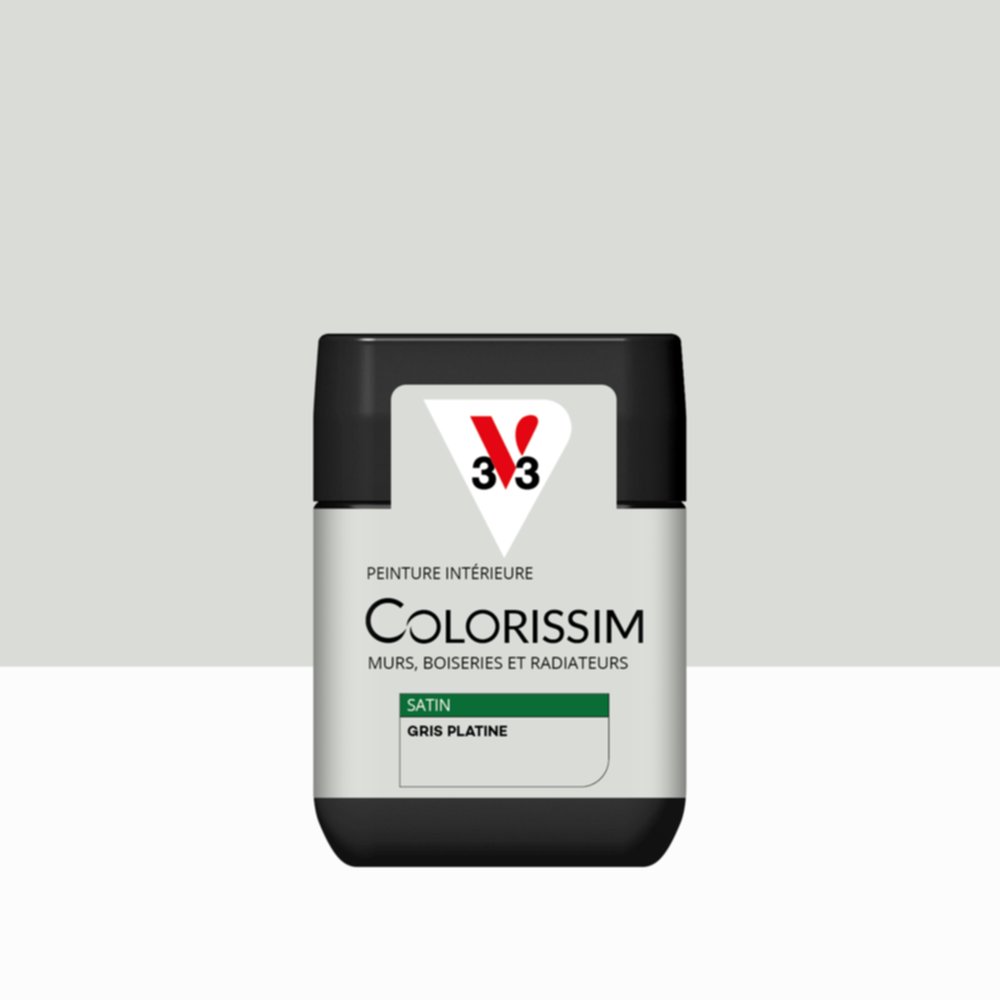 Peinture intérieure Colorissim® Gris Platine Satiné 75ml - V33