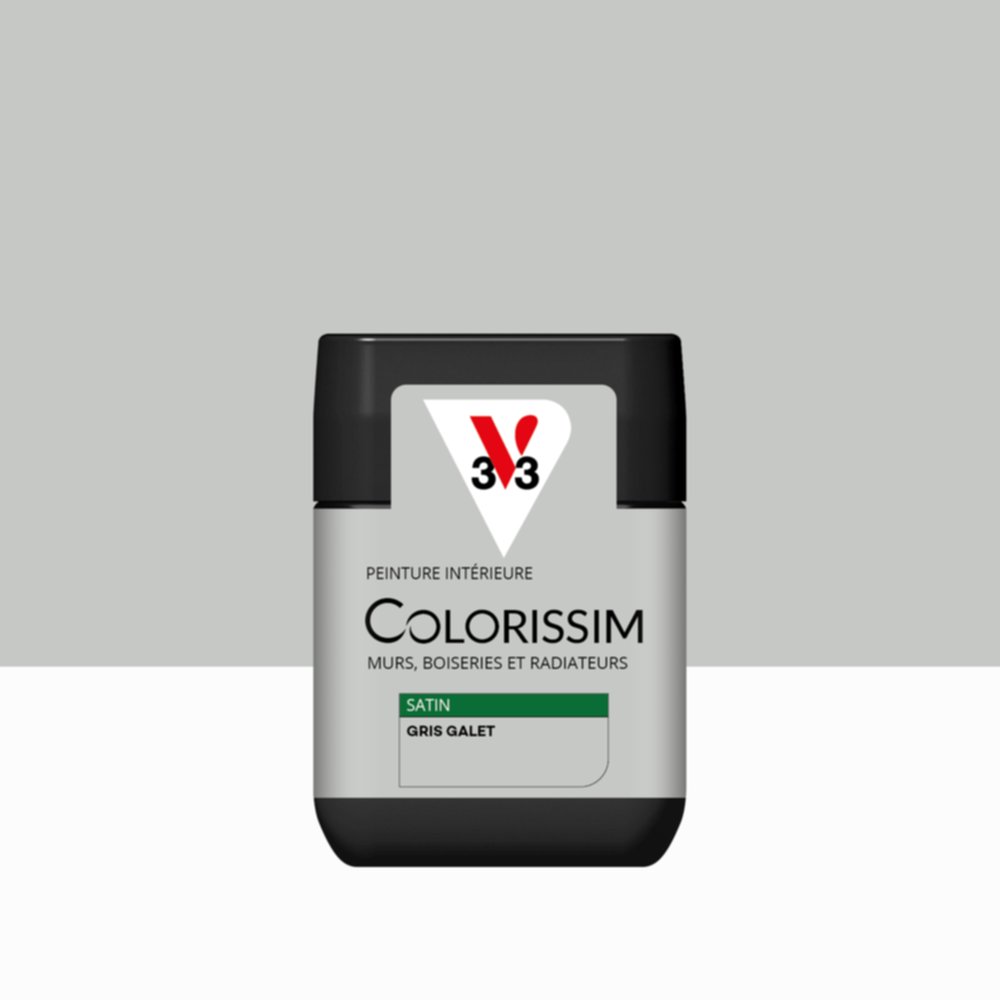 Peinture intérieure Colorissim® Gris Galet Satiné 75ml - V33