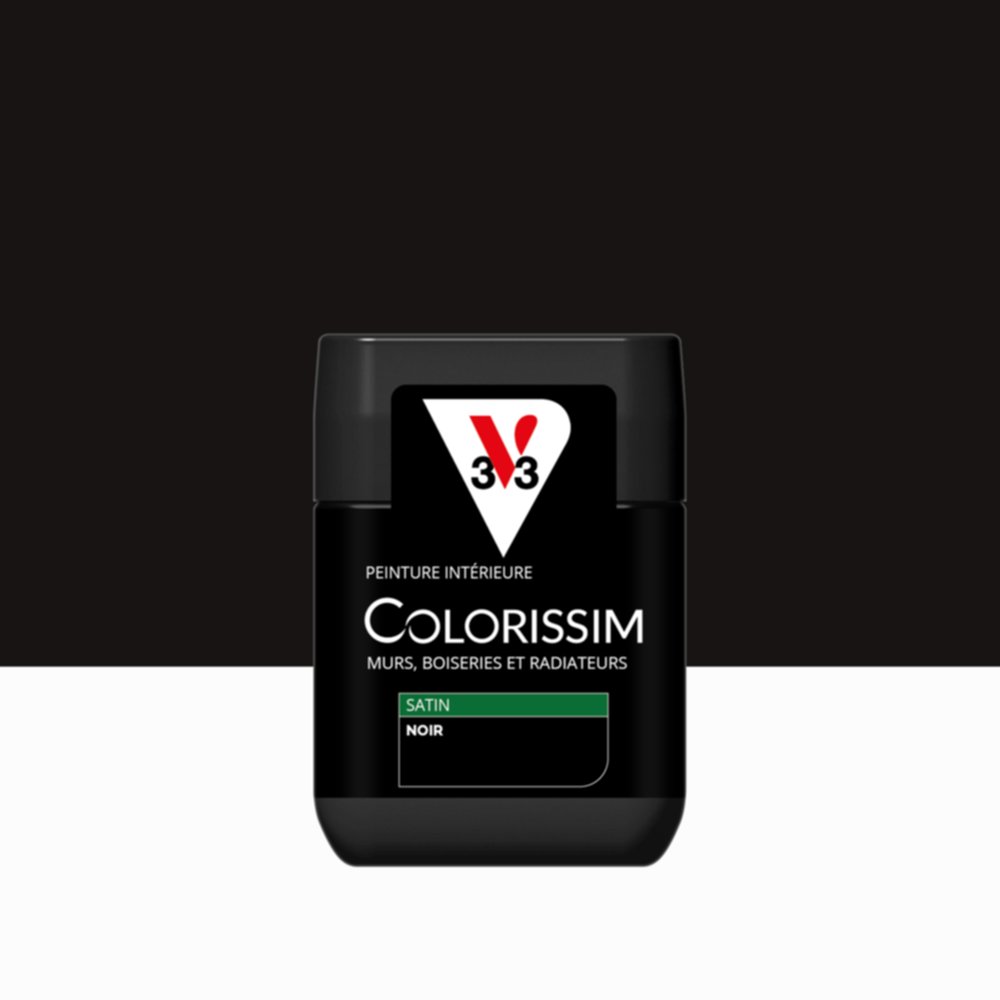 Peinture intérieure Colorissim® Noir Satiné 75ml - V33