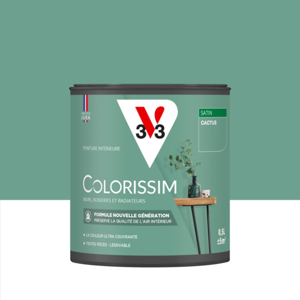 Peinture intérieure Colorissim® Cactus Satiné 0,5L - V33