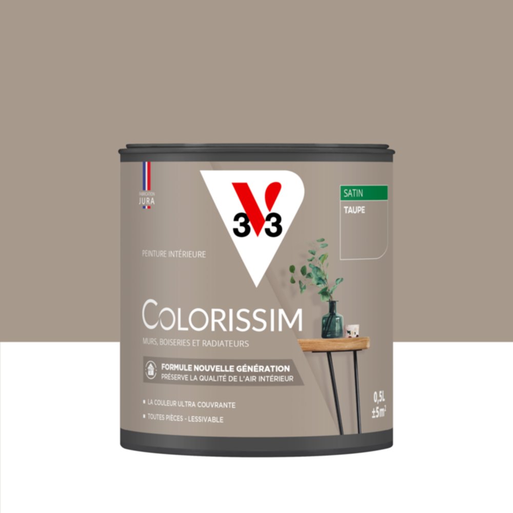 Peinture intérieure Colorissim® Taupe Satiné 0,5L - V33