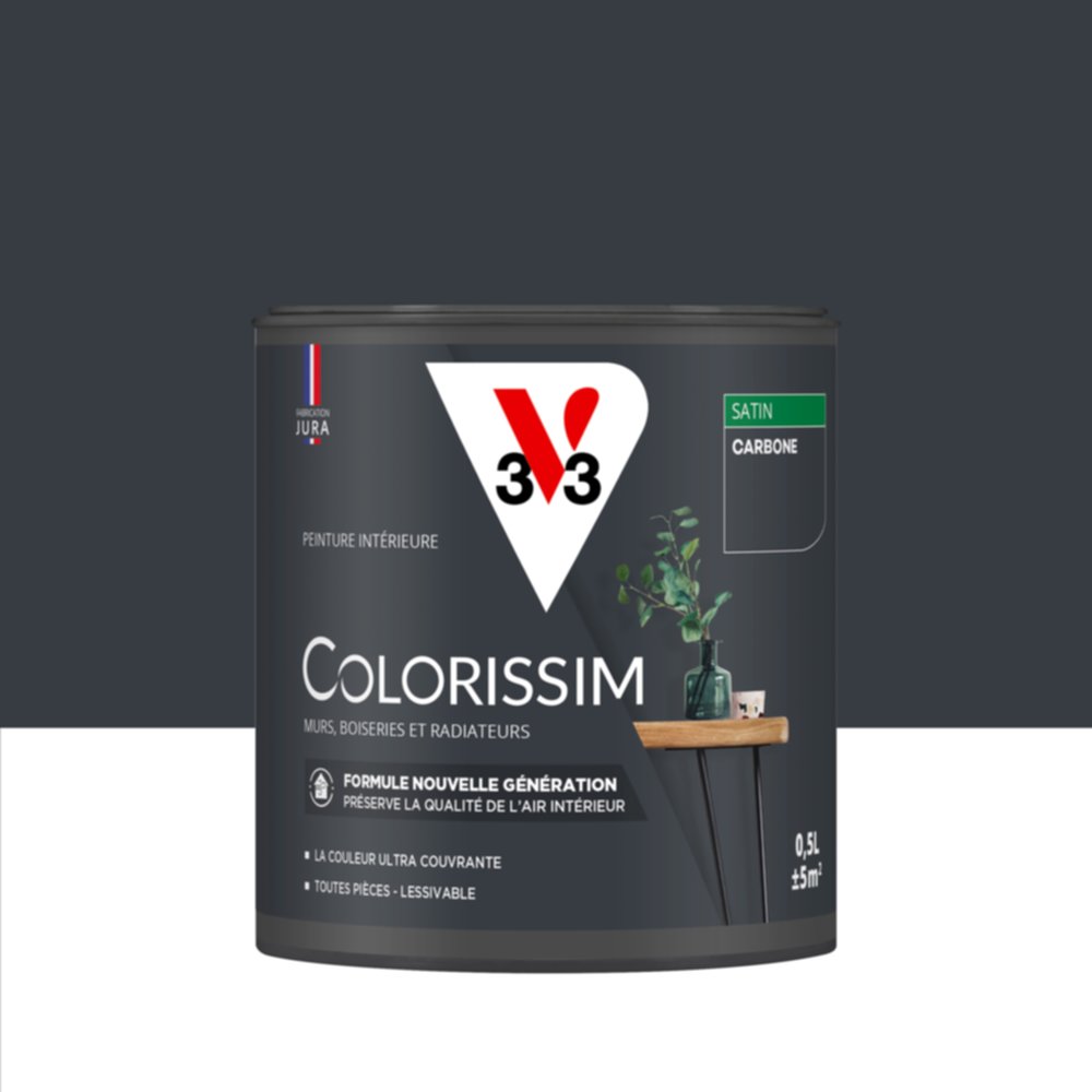 Peinture intérieure Colorissim® Carbone Satiné 0,5L - V33